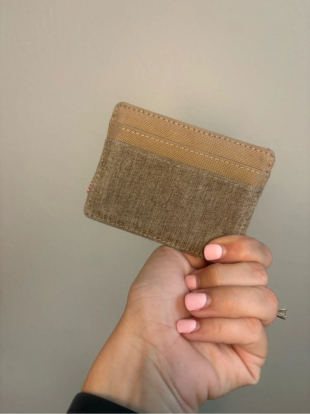 Herschel Supply Company Two-Tone Tan Canvas Card Sleeve